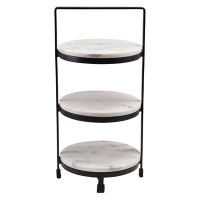 RoundWhiteMarblePlatter
